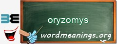 WordMeaning blackboard for oryzomys